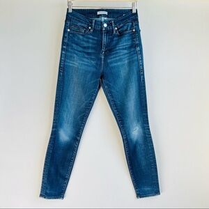 Good American Good Waist Highrise skinny crop jeans